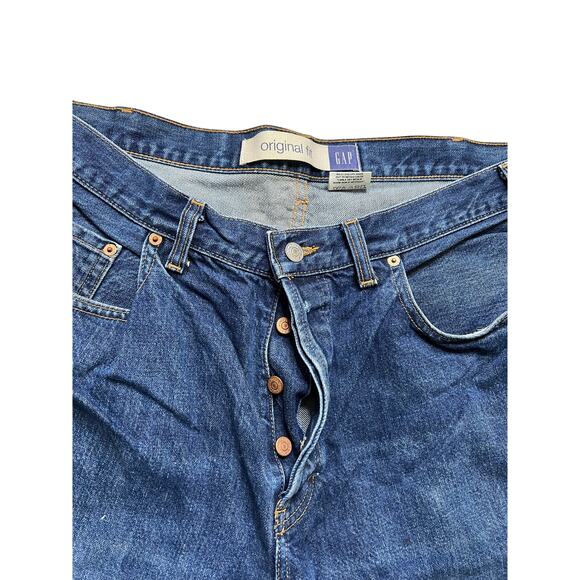 Vintage 90s GAP Original Fit Jeans 40 Actual 38x30 Men’s Blue Denim Made in USA - Picture 4 of 12